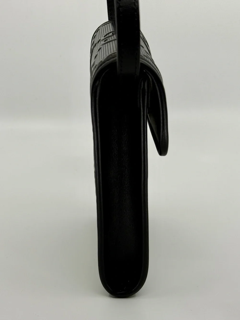 Gucci Black Embossed GG Leather Phone Bag